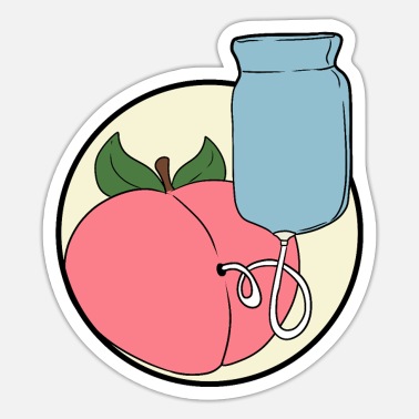 Ritad bild av lavemang. Persika är en rumpa.