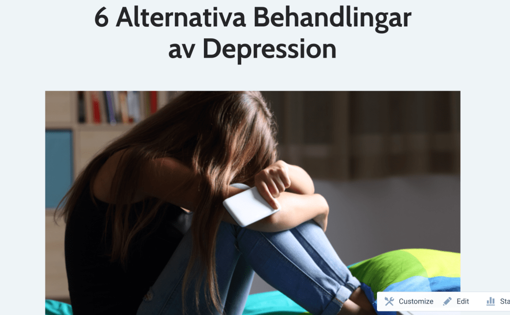 6 Alternativa Behandlingar av Depression.