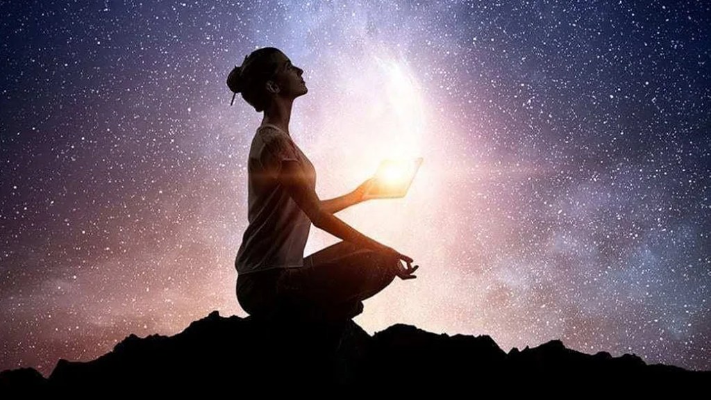 Meditation under rymden.