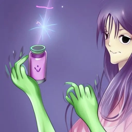 En magisk utomjording botar akne med aloe vera produkter.