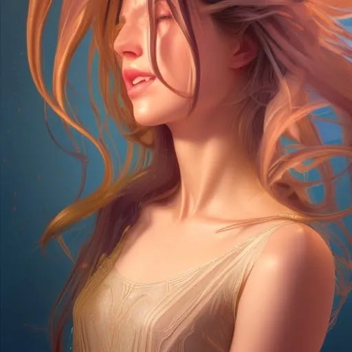 AI genererad aloe vera bild med en tjej.