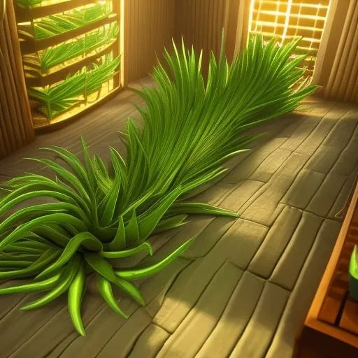 Aloe vera schampo för att tvätta långt glänsande hår. AI bild.