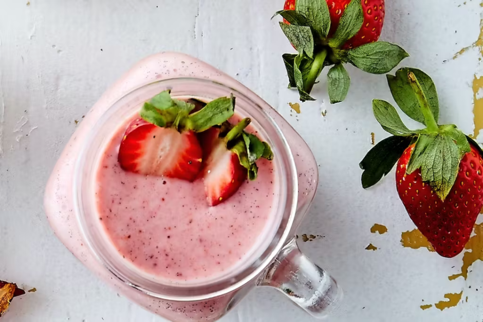 banan jordgubb smoothie