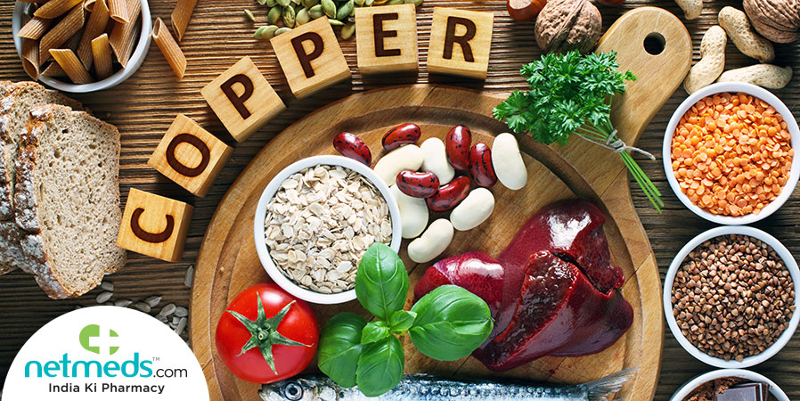 Kopparrik föda på ett bord.