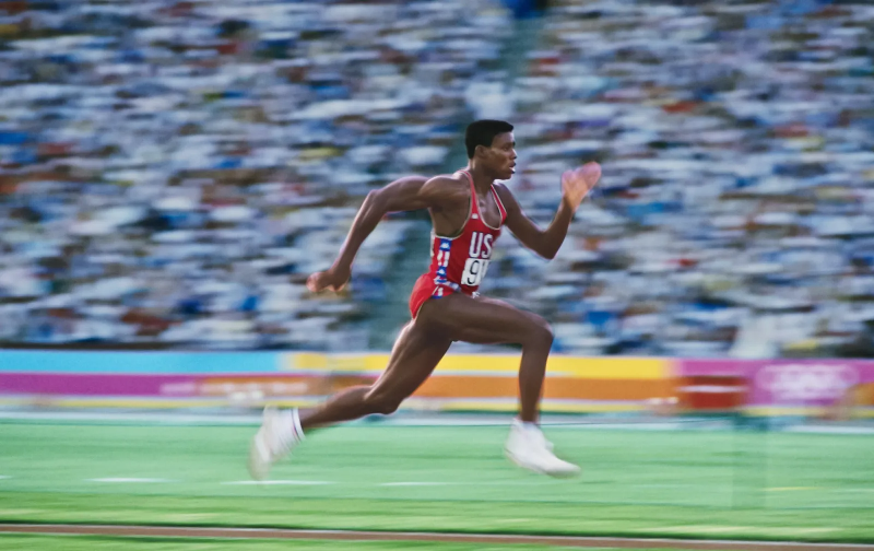 snabb svart manlig löpare för USA.