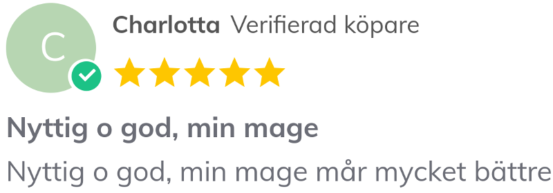 Charlotta ger Aloe Vera Dryck Crispy Apple 5 av 5 stjärnor med sin recension på Svensk Hälsokost.