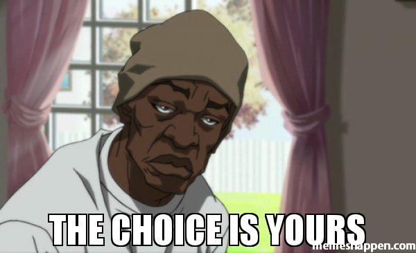 bootyhunter black man boondocks meme.