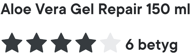 Lyko Aloe Vera Gel Repair 150 ml 4 av 5 stjärnor 6 recensioner screenshot.